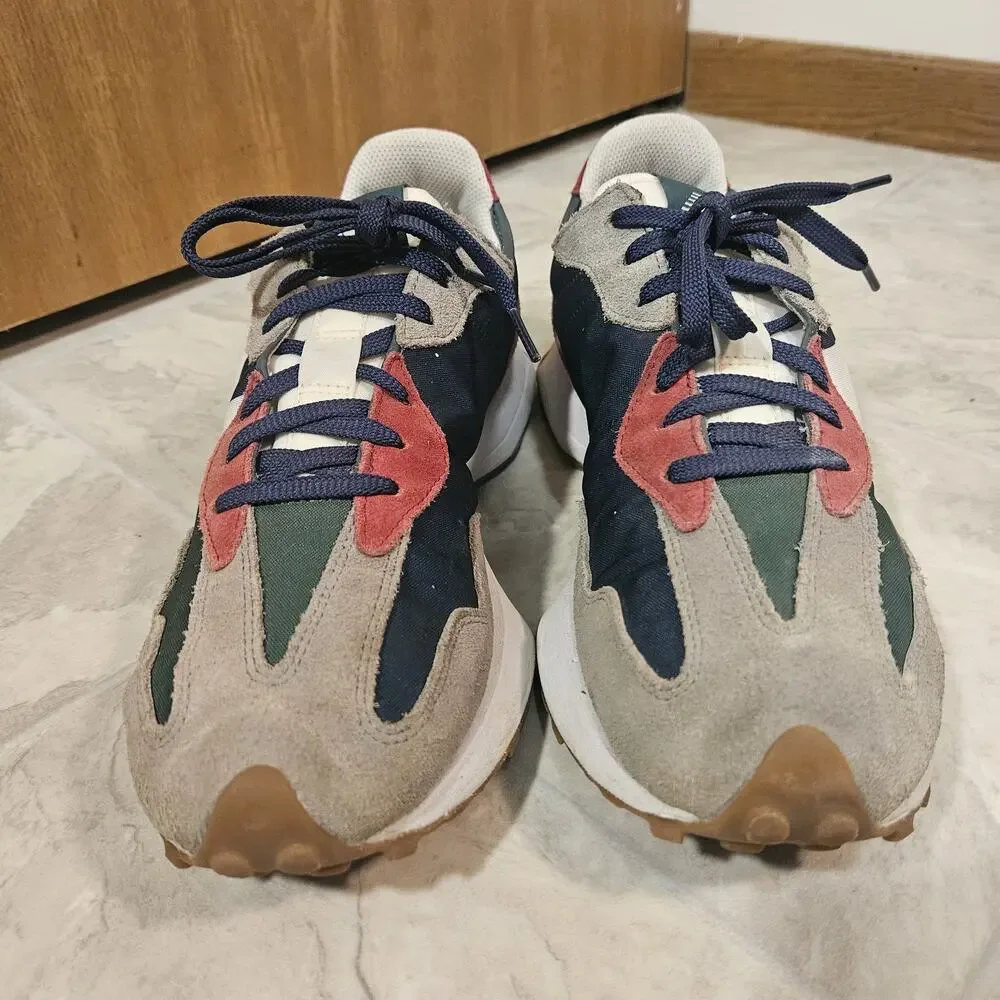 New Balance 327 Multi-Color Grey Green Red Navy MS327PWA Men’s Size 12